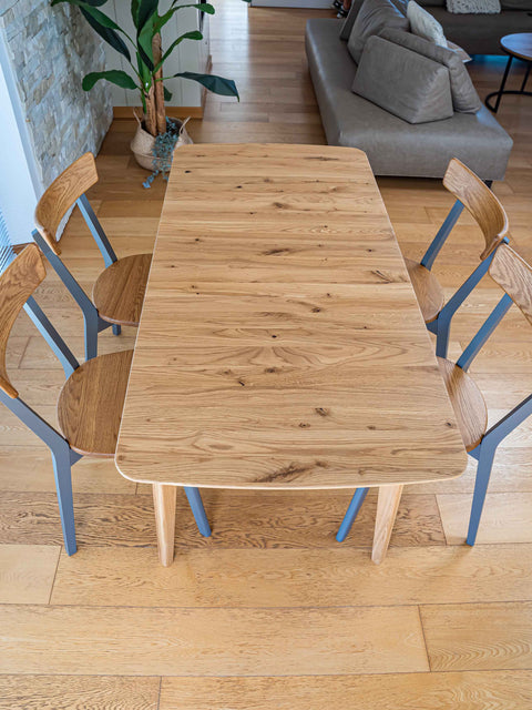 Folding dining table of solid oak modern natural Vega (Copy)