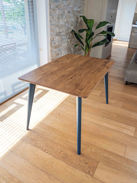 Dining table rectangular of solid oak modern natural Joy