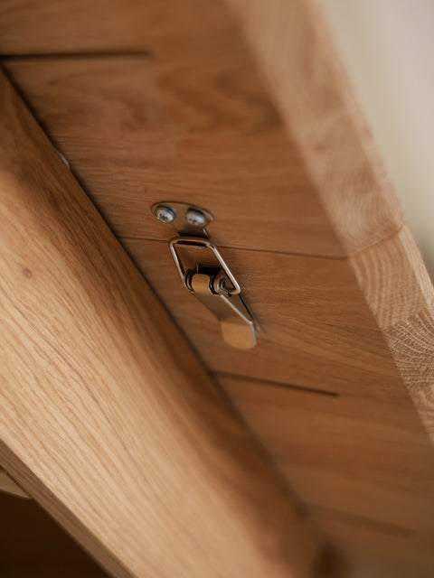 Extendable solid oak wood table natural 4-6 seater Venezia