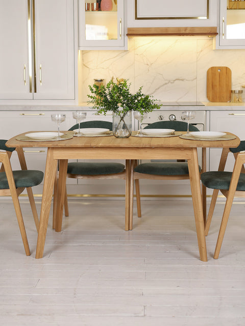 Solid oak wood chair natural soft backreast Atena