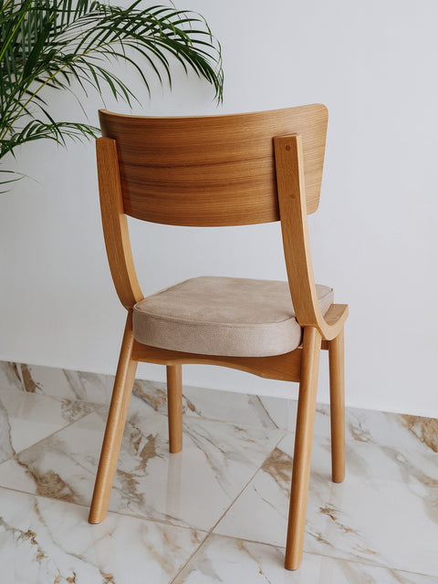 Solid oak wood chair natural soft Swan