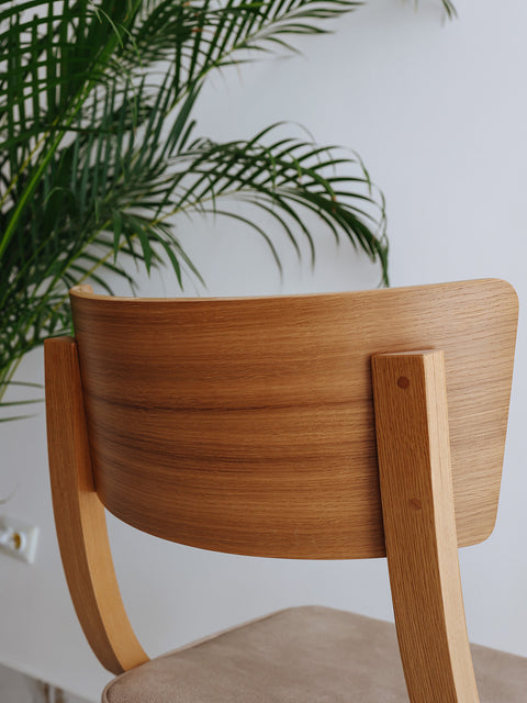 Solid oak wood chair natural soft Swan