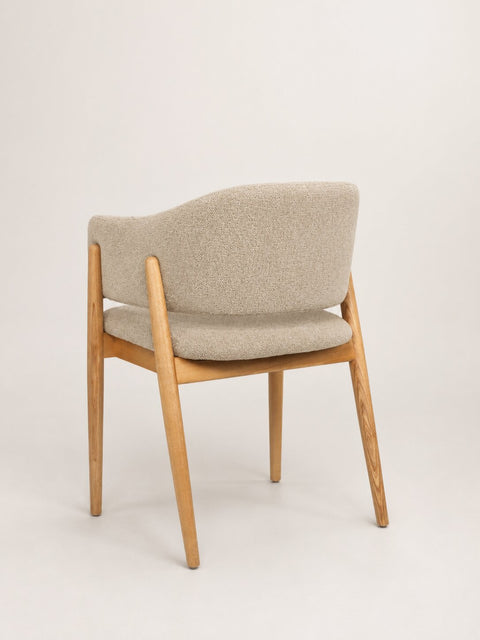 Sedia da pranzo  in rovere massello naturale beige Sonata