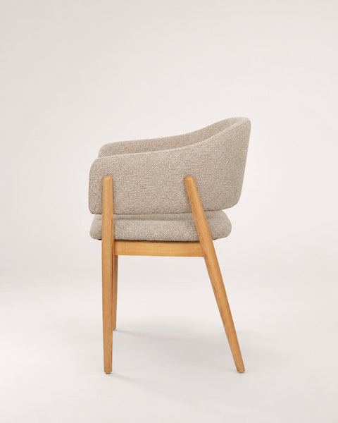 Sedia da pranzo  in rovere massello naturale beige Sonata