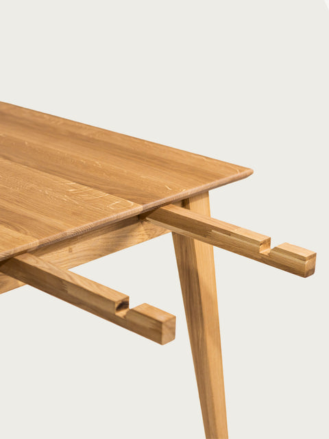 Dining extendable table solid oak modern natural Austin