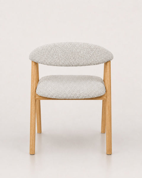 Solid oak wood dining chair natural soft  76 cm Armonia