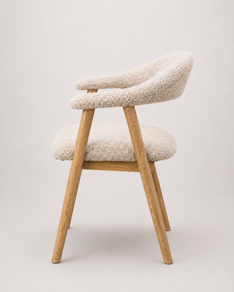 Solid oak wood dining chair natural soft  76 cm Armonia