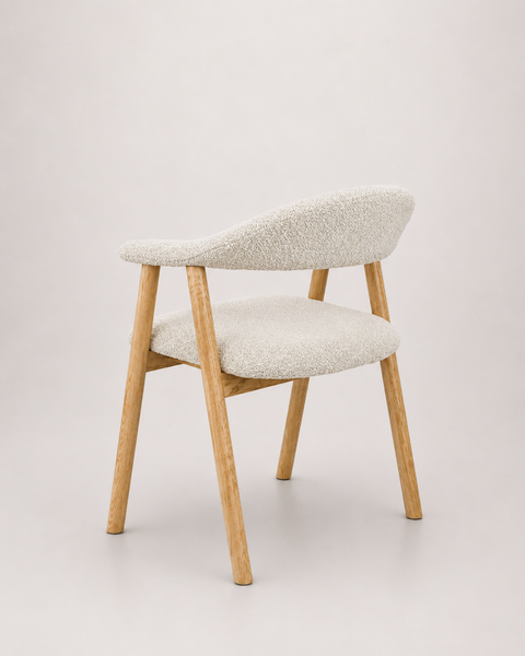 Solid oak wood dining chair natural soft  76 cm Armonia