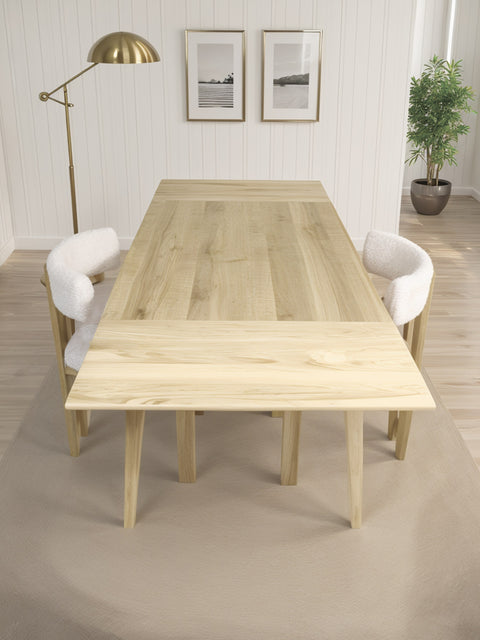 Tavolo da pranzo allungabile in rovere massello moderno bianco Austin
