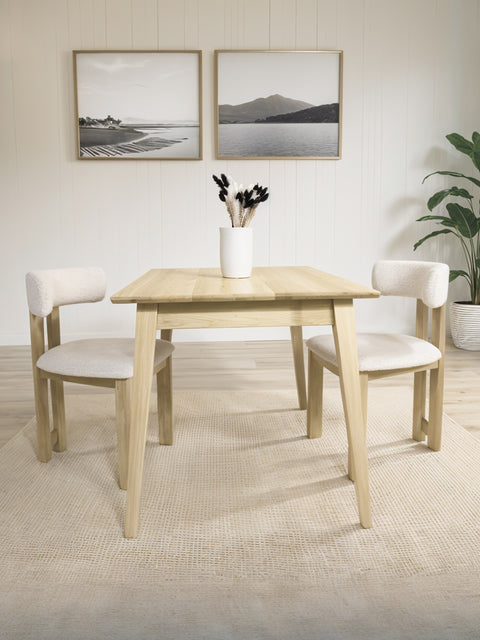 Tavolo da pranzo allungabile in rovere massello moderno bianco Austin