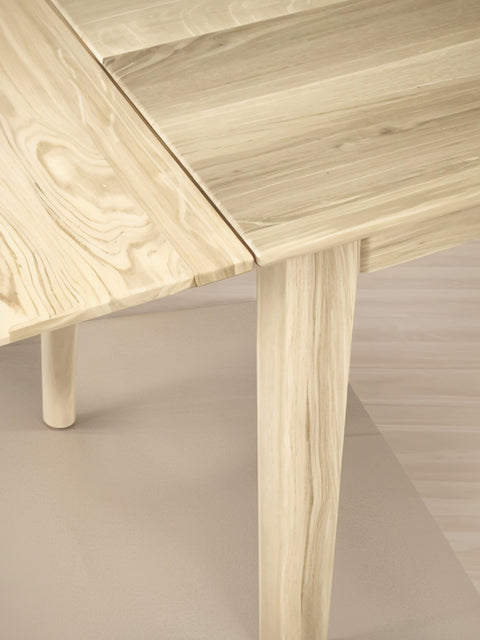 Tavolo da pranzo allungabile in rovere massello moderno bianco Austin