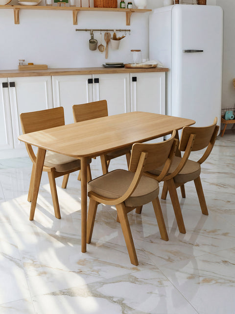 Solid oak wood chair natural soft Swan