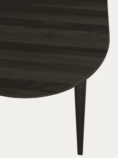 Dining Table of solid oak modern nordic black Florence