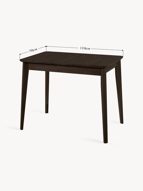Folding dining table from solid oak modern black cm Vega