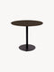 Dining table round of solid oak modern black Echo