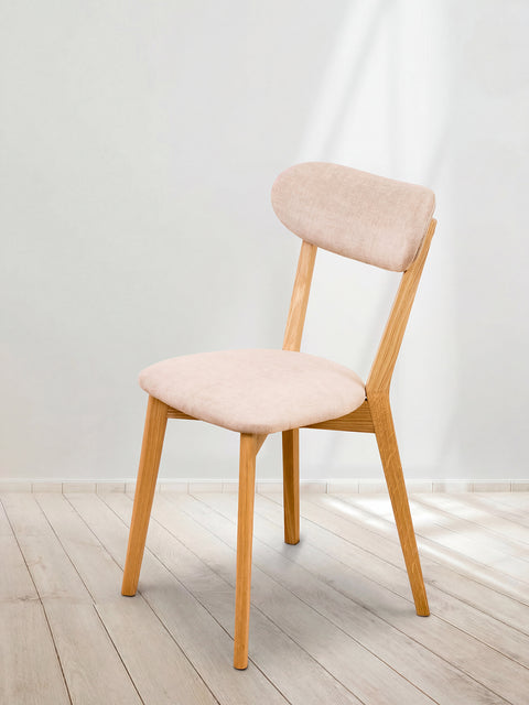 Solid oak wood chair natural soft Libero